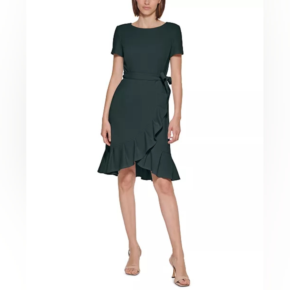 COPY - Calvin KleinRuffled Belted Dress